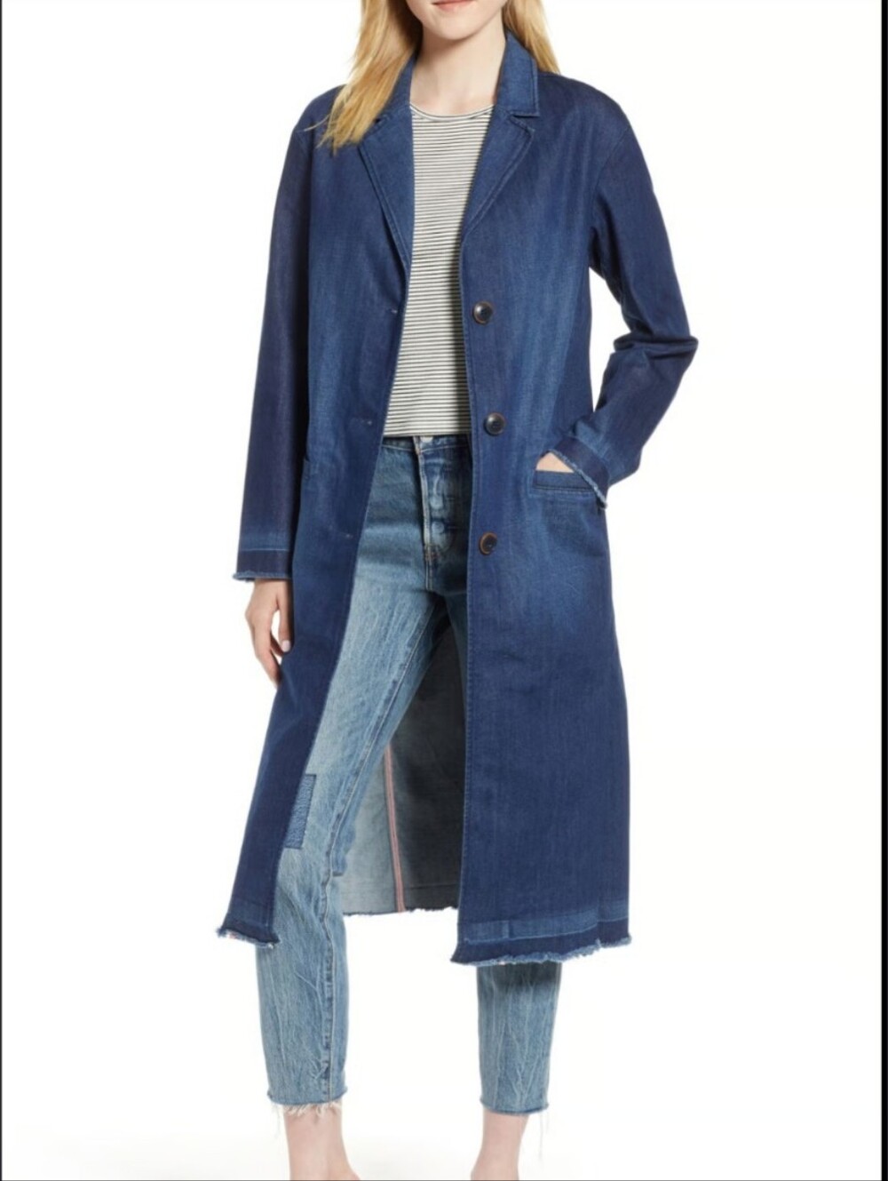Levi's Dark Blue Denim Trench Size Small